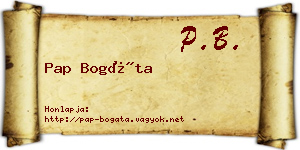 Pap Bogáta névjegykártya